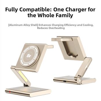 Magnetický bezdrôtový nabíjač 3 v 1 pre Apple iPhone Qi2 PD rýchle nabíjanie, celkový výkon 23W (Telefón 15W / Slúchadlá 5W / Hodinky 2,5W)