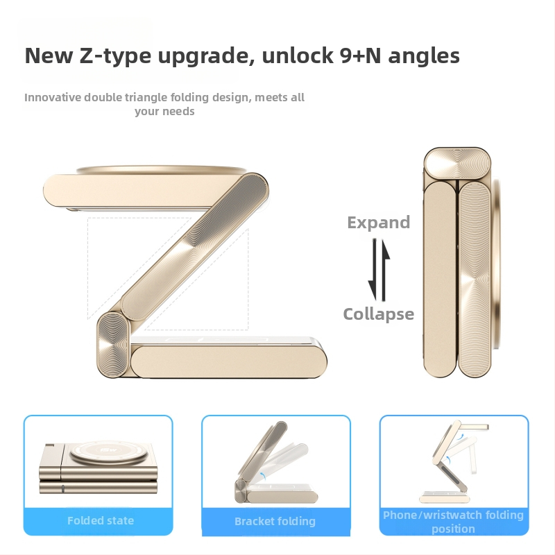 Magnetický bezdrôtový nabíjač 3 v 1 pre Apple iPhone Qi2 PD rýchle nabíjanie, celkový výkon 23W (Telefón 15W / Slúchadlá 5W / Hodinky 2,5W)