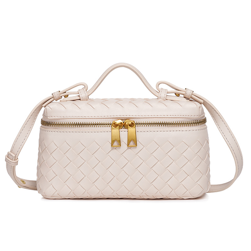 Baoyijia Box Bag, PU koža, gradski minimalistički stil, vodoravni kvadratni oblik, zatvaranje zipom
