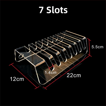 Držiak na mobilný telefón, transparentný akryl, viacportové nabíjanie