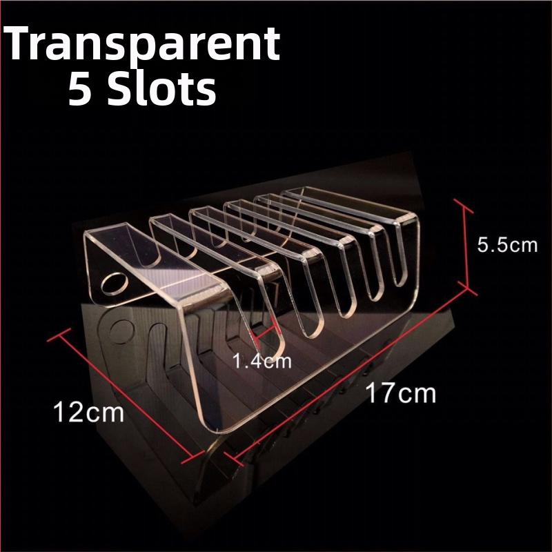 Držiak na mobilný telefón, transparentný akryl, viacportové nabíjanie