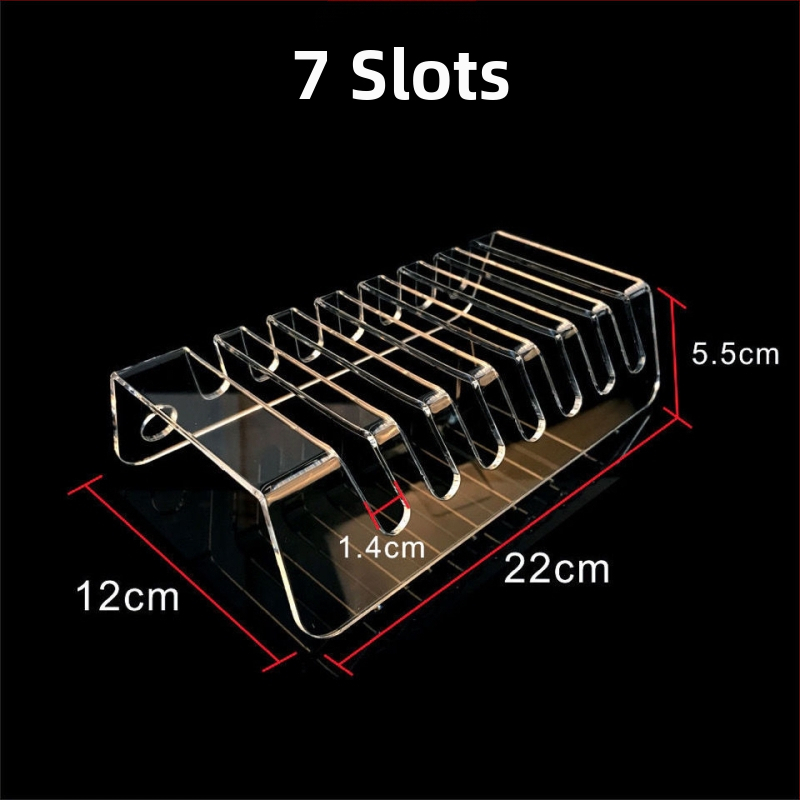 Držiak na mobilný telefón, transparentný akryl, viacportové nabíjanie