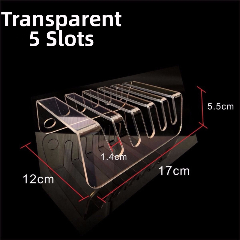 Držiak na mobilný telefón, transparentný akryl, viacportové nabíjanie