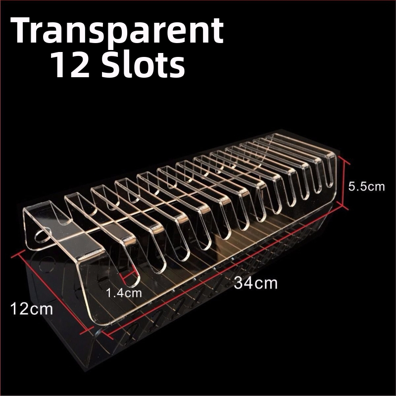 Držiak na mobilný telefón, transparentný akryl, viacportové nabíjanie