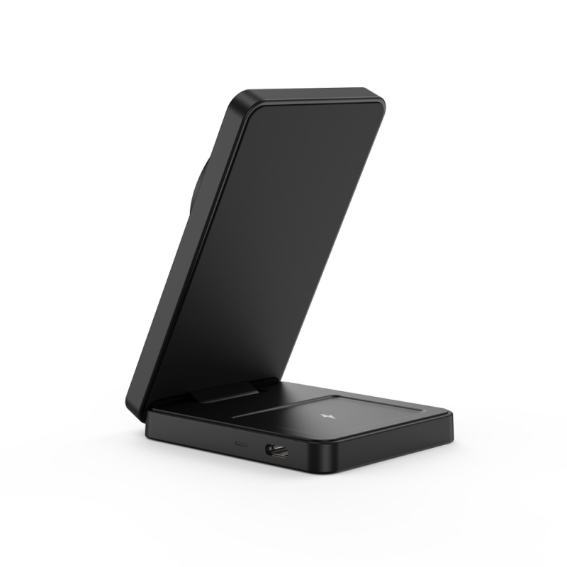 Divu vienu magnetiska bezvadu uzlāde ar saliekamu statīvu, Apple ierīcēm, 15W ātra bezvadu uzlāde