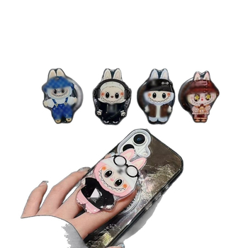 Držiak na telefón s magnetickým uchytením, DIY prispôsobenie, 360° otáčanie, skladací, rozkošný kreslený dizajn, módny štýl, plast