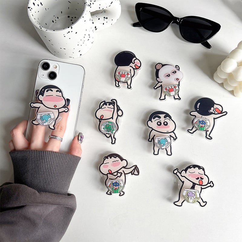 Suport de birou pentru telefon, stil desen animat, rotativ, retractabil