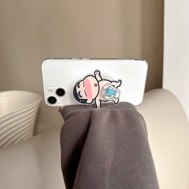 Suport de birou pentru telefon, stil desen animat, rotativ, retractabil