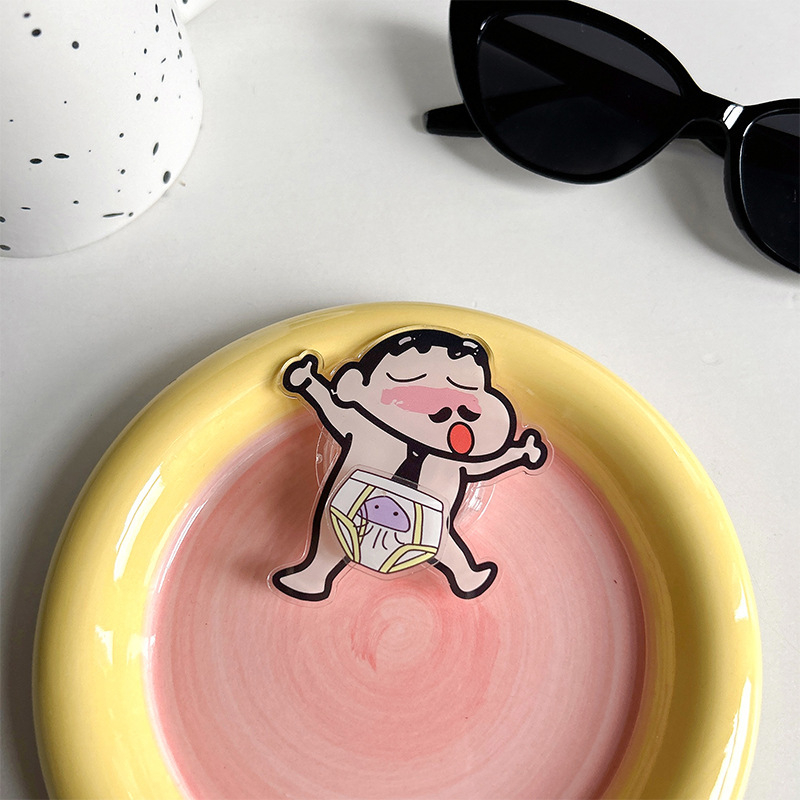 Suport de birou pentru telefon, stil desen animat, rotativ, retractabil