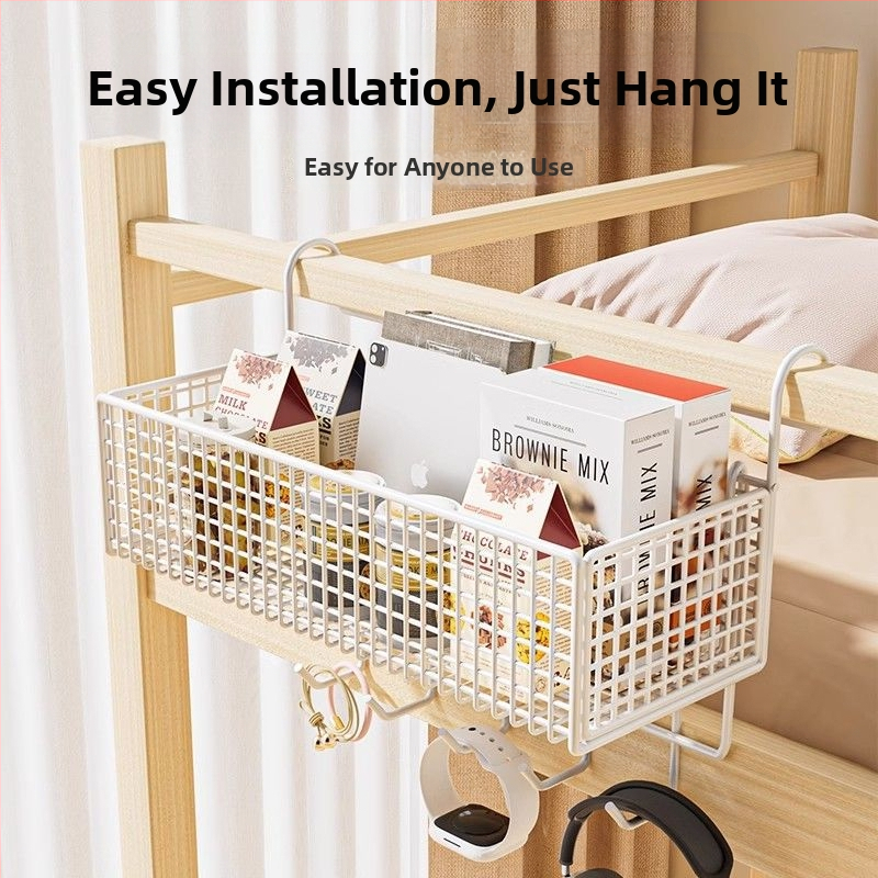 Nočný stojan na postel – kovový úložný kôš pre internát, moderný minimalistický štýl, Model 1, Uvedenie 2025