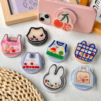 Magnetiskais MagSafe turētājs ar Miffy motīvu un ķirsi, izstiepjams gaisa atbalsts, akrils, modelis 01, ārējai lietošanai