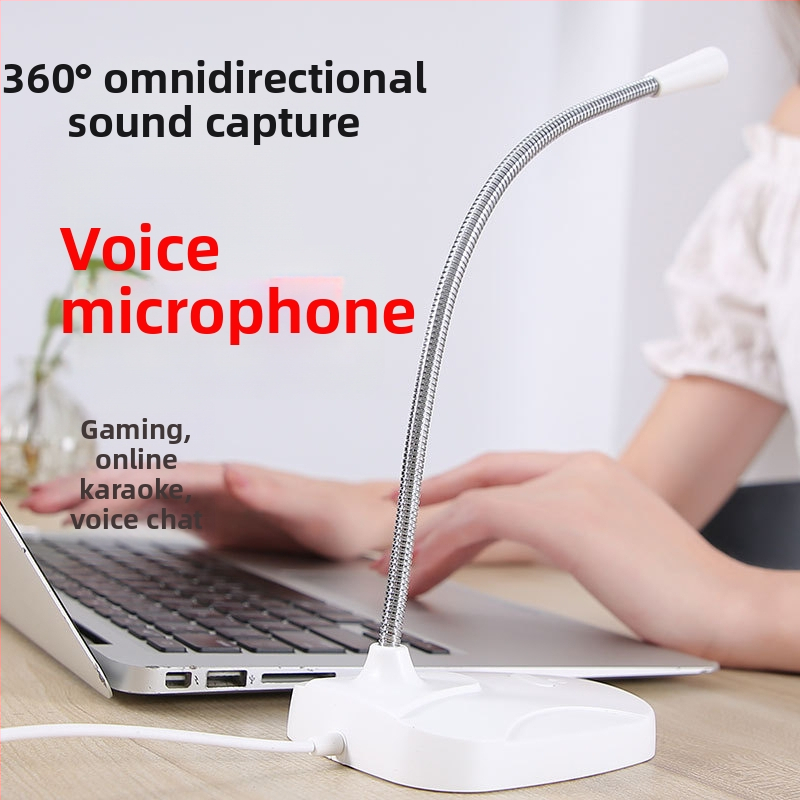 Stolný USB/3,5 mm mikrofón pre konferencie, hranie a online kurzy (Model M6, frekvenčný rozsah 20 Hz–20 kHz, SNR ≥60 dB)