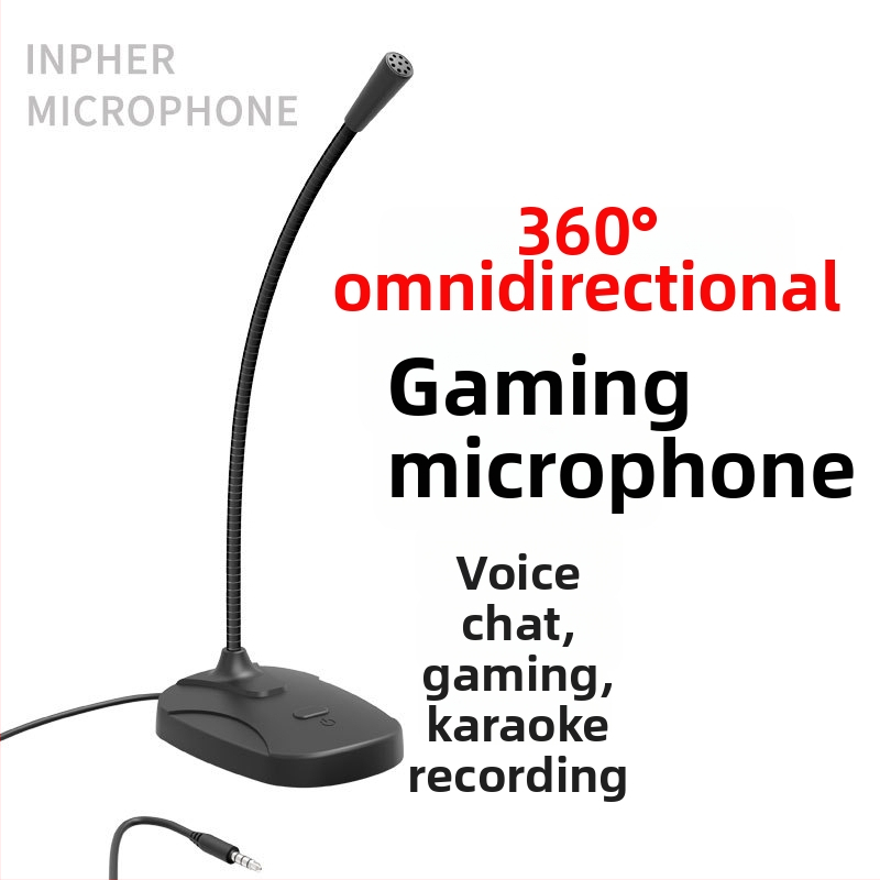 Stolný USB/3,5 mm mikrofón pre konferencie, hranie a online kurzy (Model M6, frekvenčný rozsah 20 Hz–20 kHz, SNR ≥60 dB)