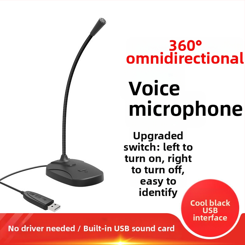 Stolný USB/3,5 mm mikrofón pre konferencie, hranie a online kurzy (Model M6, frekvenčný rozsah 20 Hz–20 kHz, SNR ≥60 dB)