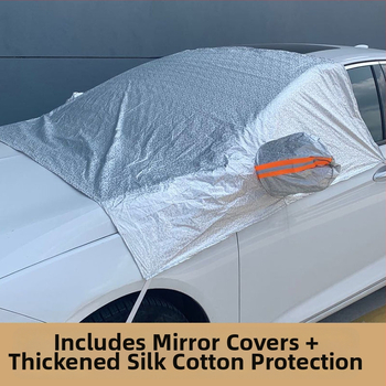 Snehová ochrana predného skla auta – Angry Horse, strieborná páska, lepenie, univerzálna kompatibilita, 1 kg