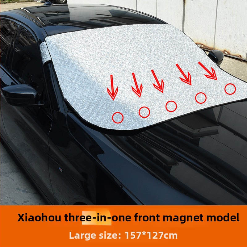 Snehová ochrana predného skla auta – Angry Horse, strieborná páska, lepenie, univerzálna kompatibilita, 1 kg