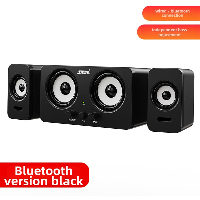 Datoru skaļruņi 2.1 ar USB barošanu, galda veidols, 3,5 mm ligzda, frekvenču diapazons 40 Hz–20 kHz, jauda 3 W