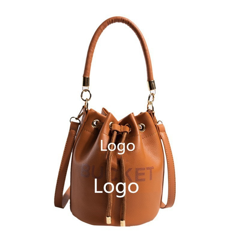 Geantă bucket pentru femei — Material PU, Stil bucket, Închidere cu bandă, Compartiment pentru telefon, Lu Zun