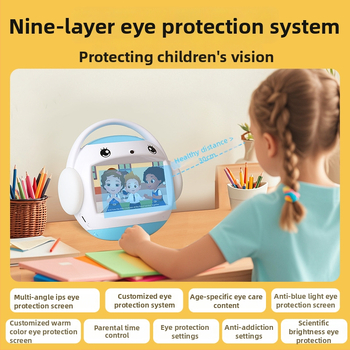 Μηχανή πρώιμης εκπαίδευσης για παιδιά με οθόνη LCD, επαναφορτιζόμενη μπαταρία, Wi-Fi και εφαρμογή, αναπαραγωγή MP3, 8GB μνήμη