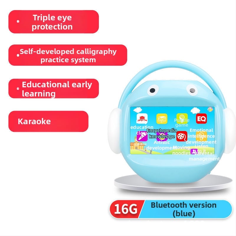 Μηχανή πρώιμης εκπαίδευσης για παιδιά με οθόνη LCD, επαναφορτιζόμενη μπαταρία, Wi-Fi και εφαρμογή, αναπαραγωγή MP3, 8GB μνήμη