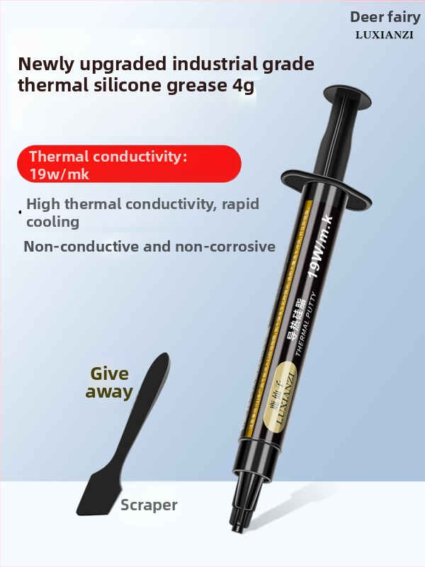 Deer Fairy CPU dzesēšanas silikona gels, 10W/mK, augsta temperatūras izturība, piemērots CPU, mātesplatēm un VRAM