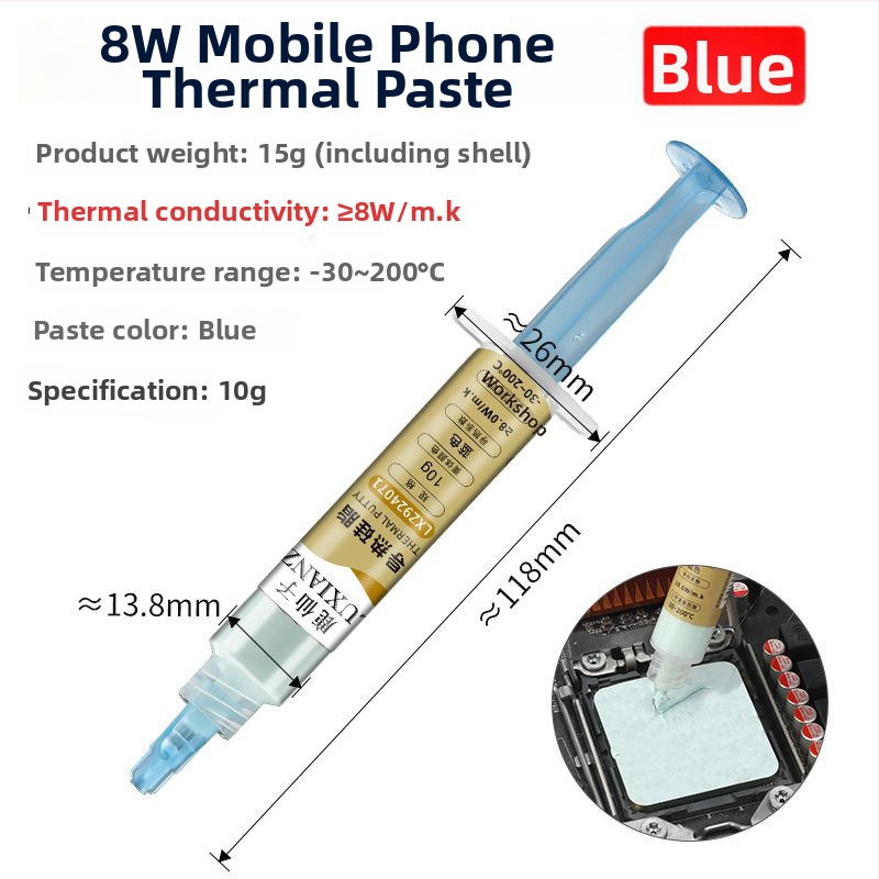 Deer Fairy CPU dzesēšanas silikona gels, 10W/mK, augsta temperatūras izturība, piemērots CPU, mātesplatēm un VRAM