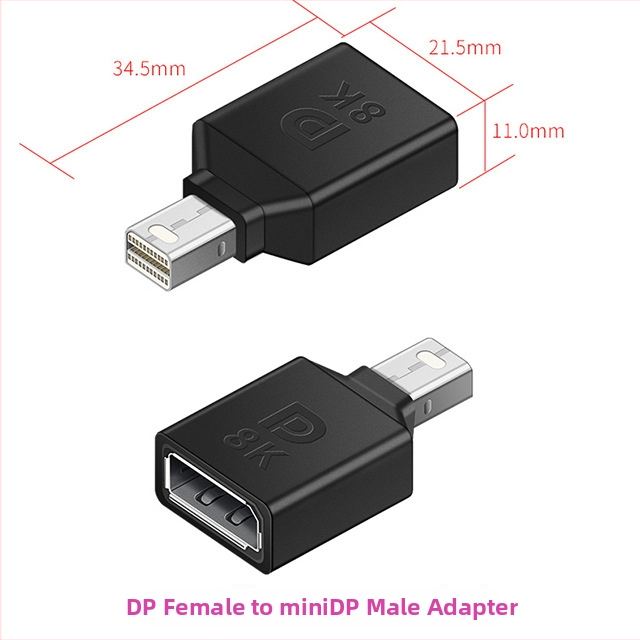 ESYNC DP na Mini DisplayPort adaptér, podporuje 8K@60Hz, výstup 1×2, puzdro z hliníkovej zliatiny
