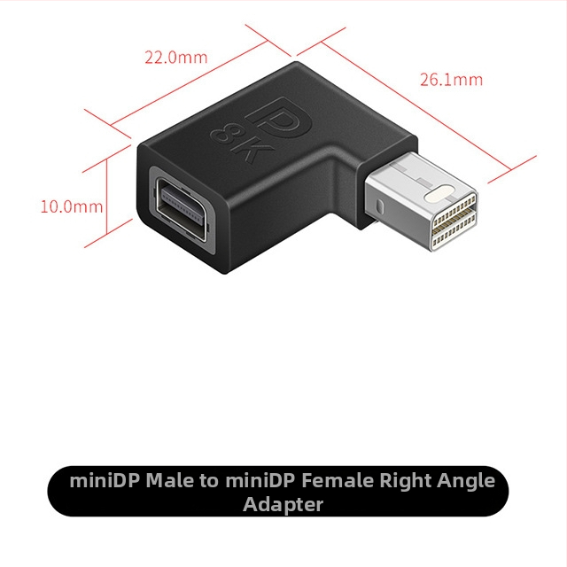 ESYNC DP na Mini DisplayPort adaptér, podporuje 8K@60Hz, výstup 1×2, puzdro z hliníkovej zliatiny
