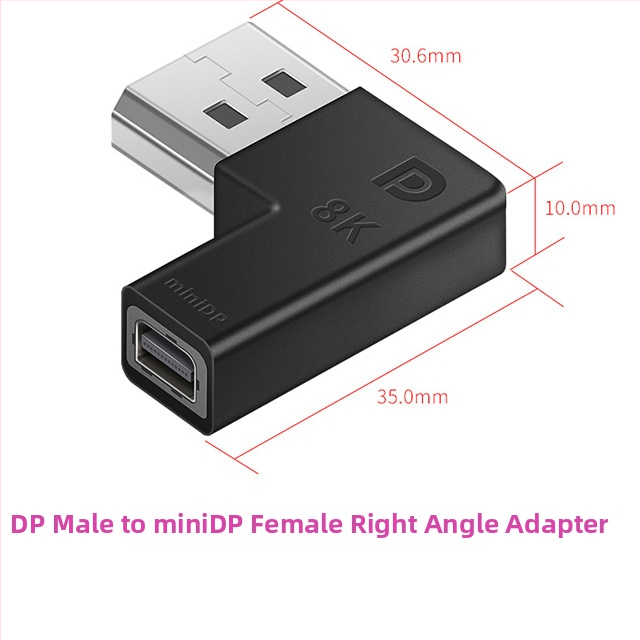 ESYNC DP na Mini DisplayPort adaptér, podporuje 8K@60Hz, výstup 1×2, puzdro z hliníkovej zliatiny