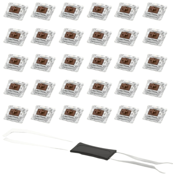 Kross-Stem mehāniski tastatūras slēdži ar taustiņu vāciņu izvilkšanas komplektu un slēdžu izvilkšanas komplektu (0.35 kg, izlaists 2023-09-14)