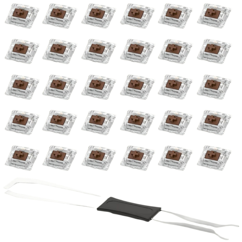Kross-Stem mehāniski tastatūras slēdži ar taustiņu vāciņu izvilkšanas komplektu un slēdžu izvilkšanas komplektu (0.35 kg, izlaists 2023-09-14)