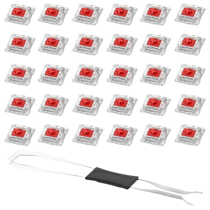 Kross-Stem mehāniski tastatūras slēdži ar taustiņu vāciņu izvilkšanas komplektu un slēdžu izvilkšanas komplektu (0.35 kg, izlaists 2023-09-14)
