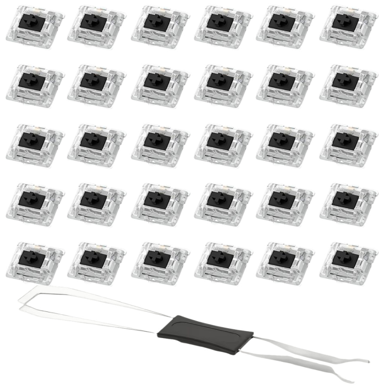 Kross-Stem mehāniski tastatūras slēdži ar taustiņu vāciņu izvilkšanas komplektu un slēdžu izvilkšanas komplektu (0.35 kg, izlaists 2023-09-14)