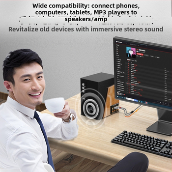 Adaptér kábel 3,5 mm na dvojité RCA pre zosilňovač a reproduktory, meďové jadro, zvukový výstup