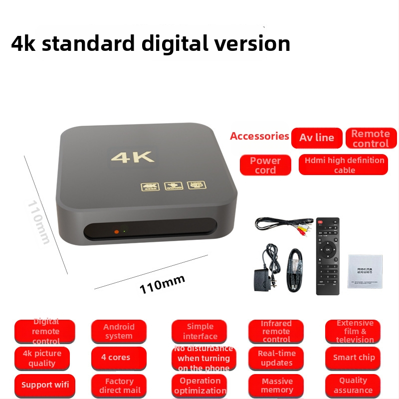 HD set-top kastīte ar WiFi, 128 MB RAM, 480p izvade