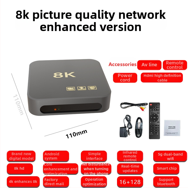 HD set-top kastīte ar WiFi, 128 MB RAM, 480p izvade