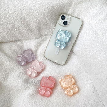 Suport de birou pentru telefon, extensibil, din plastic, stil desen animat