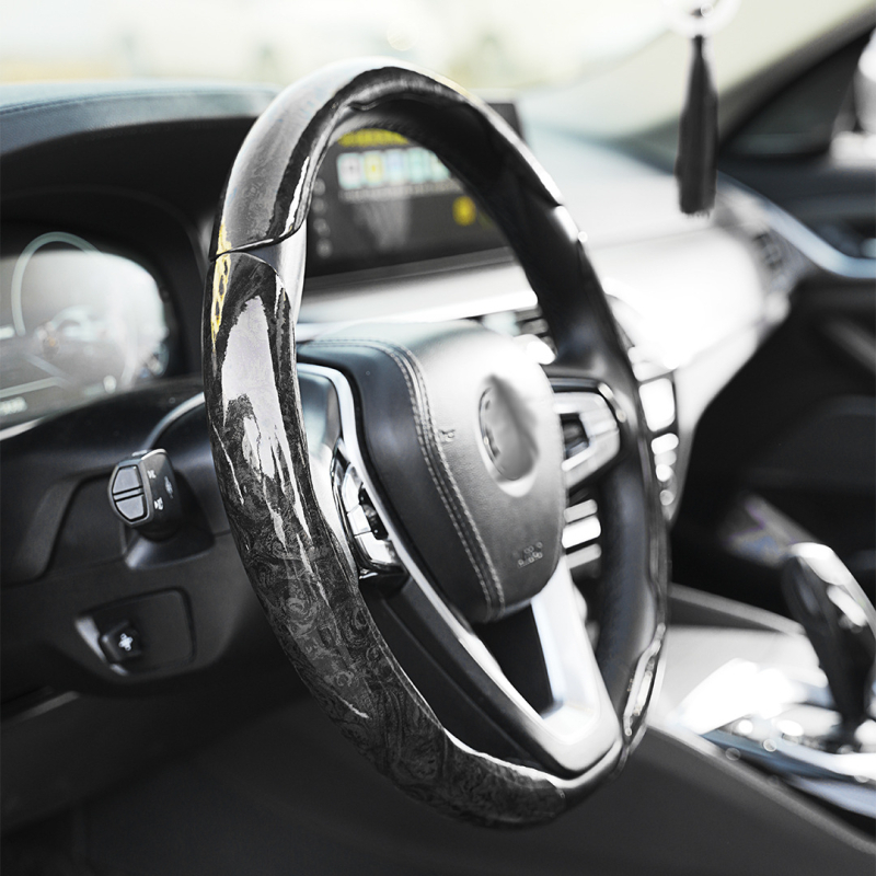 Cap volan cu model din lemn de piersic, pentru toate anotimpurile, antiderapant, ultra-subțire, material PVC