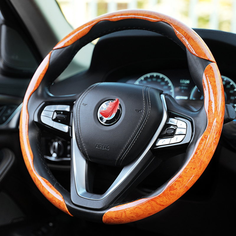 Cap volan cu model din lemn de piersic, pentru toate anotimpurile, antiderapant, ultra-subțire, material PVC