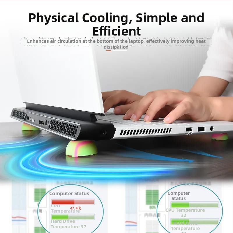 Ring Gold nešiojamojo kompiuterio aušinimo stovas — oro aušinimas, nešiojamoji bazė