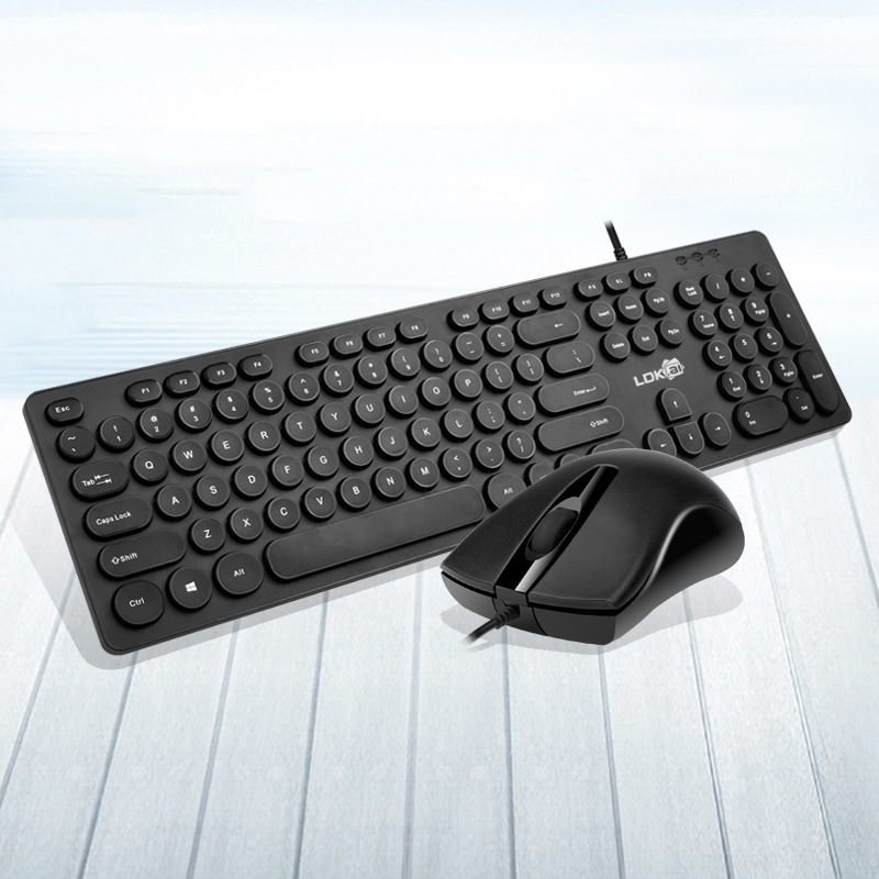 Set tastatură și mouse cablat 1900, USB, 1600 DPI, rezistent la apă
