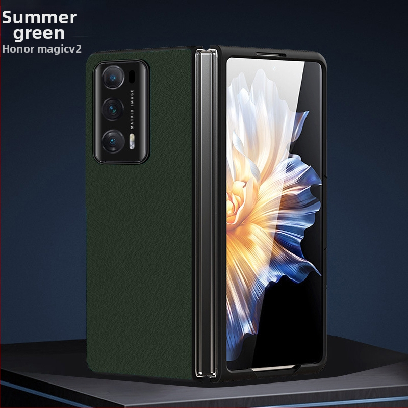 Aizsardzības vāciņš Honor MagicV2, pilns pārklājums, matēts virsma, materiāls: vienkārša āda, izturīgs pret kritieniem, saderīgs ar salokāmo ekrānu, pielāgošana pieejama