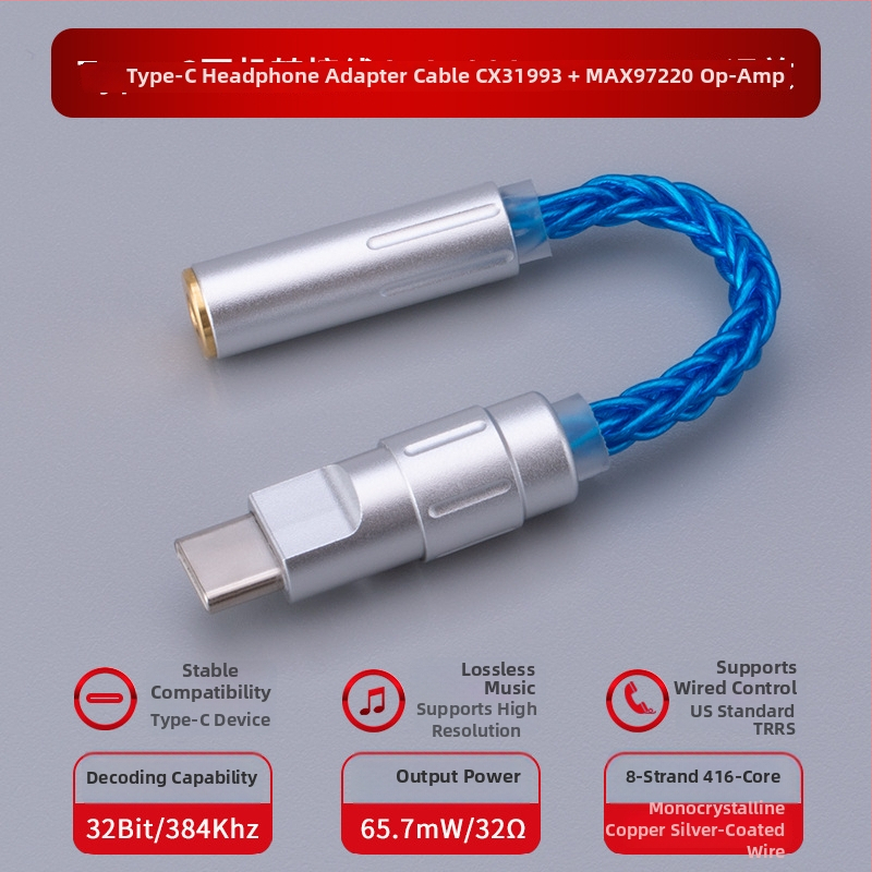 Bartok LY03 heliDAC op-ampsiga – Type-C mobiiliadapter, ühildu Huawei/Samsung/Xiaomi/iPhone 15/16 (CX31993, MAX97220 op-amp-id)