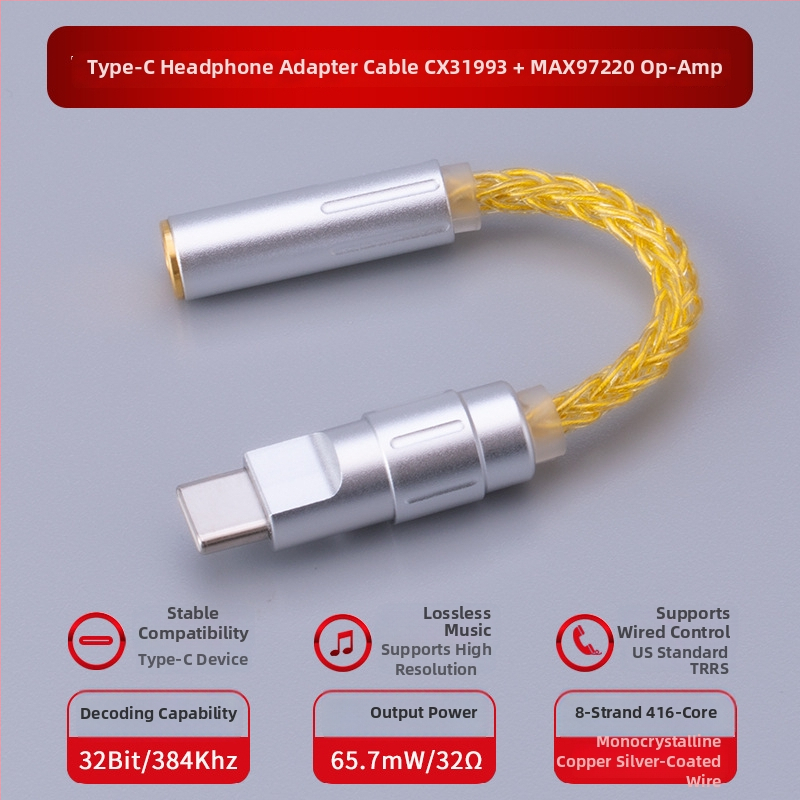 Bartok LY03 heliDAC op-ampsiga – Type-C mobiiliadapter, ühildu Huawei/Samsung/Xiaomi/iPhone 15/16 (CX31993, MAX97220 op-amp-id)