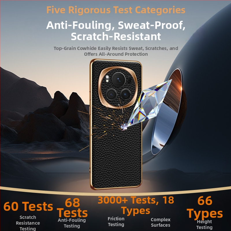 Carcasă de telefon Magic6/Pro pentru Glory, piele naturală, placare electroplating, protecție totală, disipare căldură, rezistentă la cădere, textură Lychee, personalizare disponibilă
