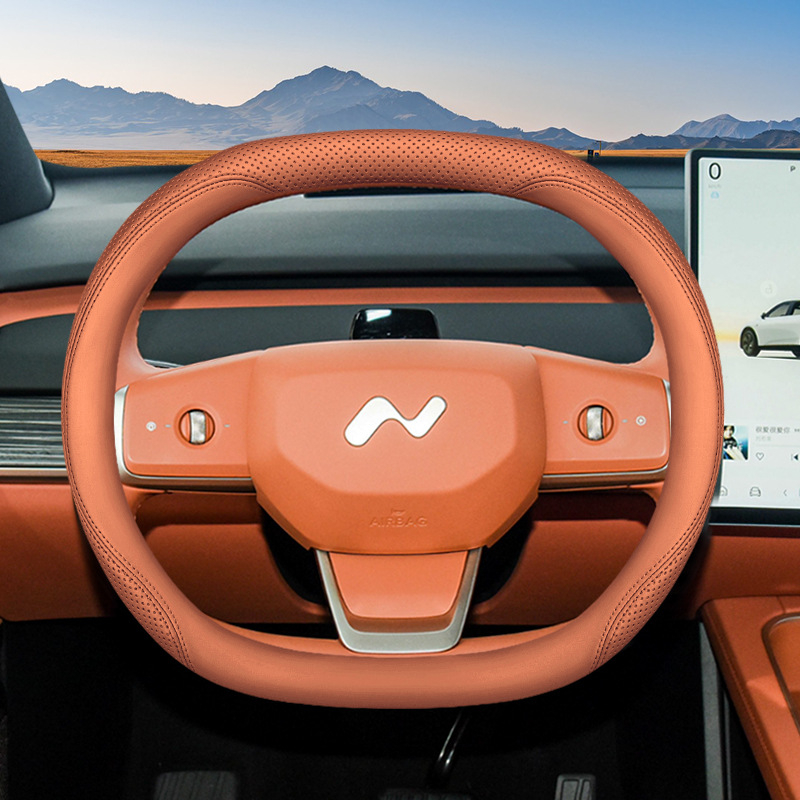 Aicheying L60 stūres rata pārsegs, sporta stils, patiesa āda, visas sezonas, uzstādīšana piemērota konkrētam auto