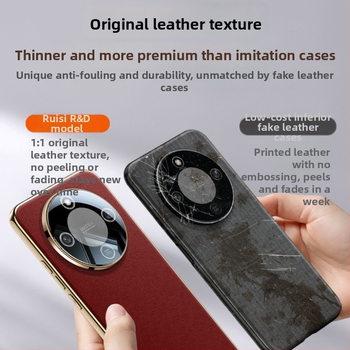 Ādas aizsarg vāciņš priekš Honor X70 – pilna kameras aizsardzība, krišanas pretestība, skrāpējumu izturība, karstās preses beigu apdare