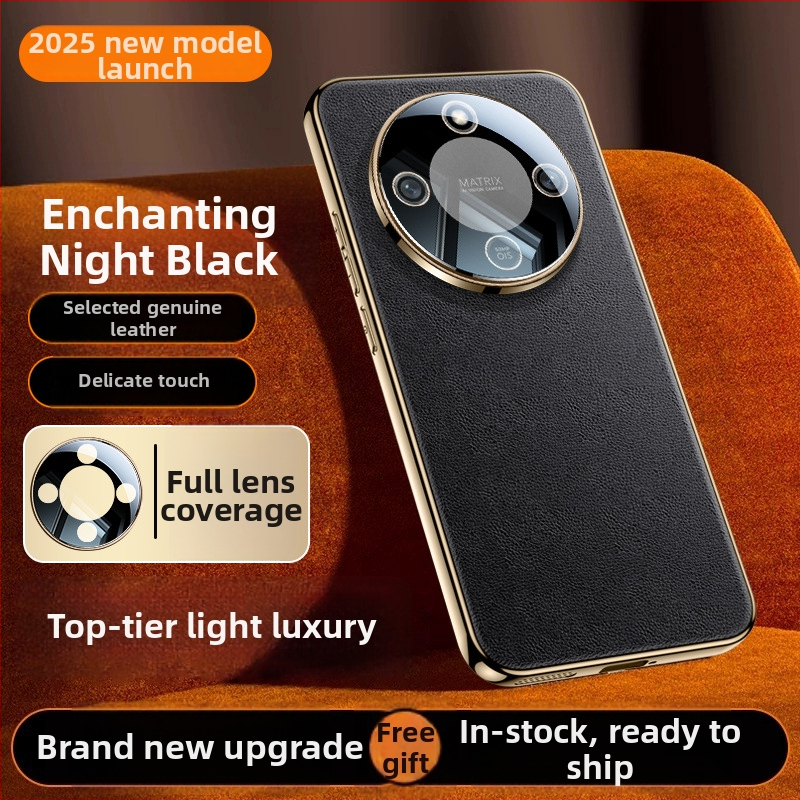 Ādas aizsarg vāciņš priekš Honor X70 – pilna kameras aizsardzība, krišanas pretestība, skrāpējumu izturība, karstās preses beigu apdare