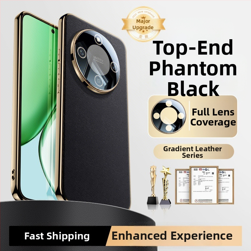 Ādas aizsarg vāciņš priekš Honor X70 – pilna kameras aizsardzība, krišanas pretestība, skrāpējumu izturība, karstās preses beigu apdare