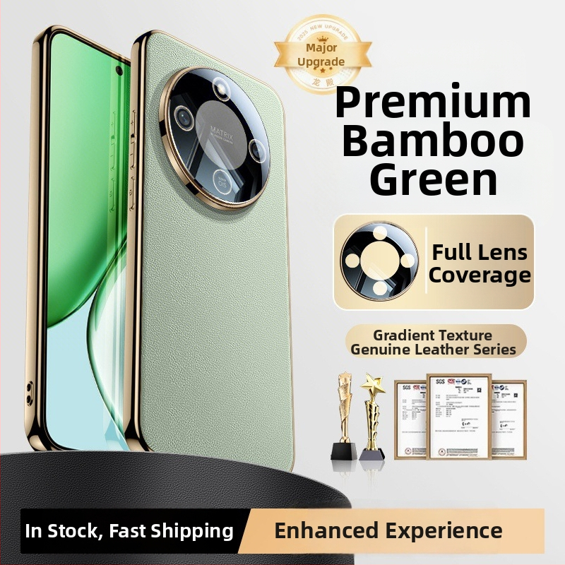 Ādas aizsarg vāciņš priekš Honor X70 – pilna kameras aizsardzība, krišanas pretestība, skrāpējumu izturība, karstās preses beigu apdare